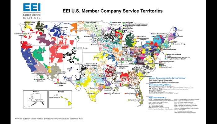 EEI Member Service Territory map thumbnail