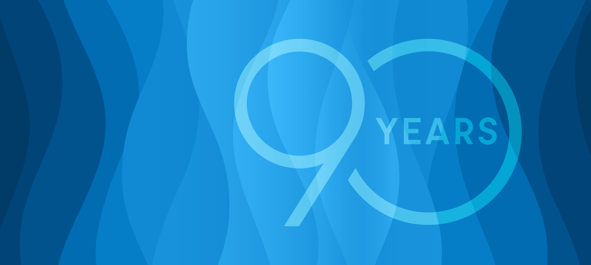 EEI 90 years logo on blue background